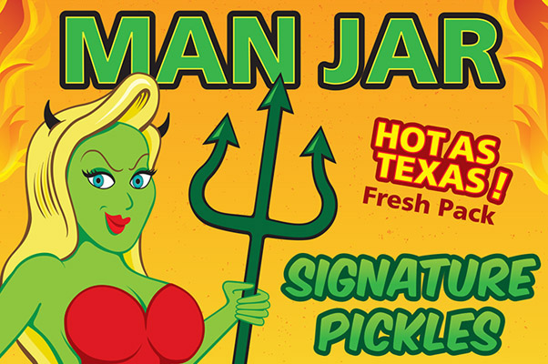 Man Jar Pickles Label